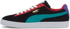 Suede Classic Sneakers in Black/Viridian Green/Red, Size 14