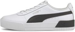 Carina Leather Women's Sneakers in White/Black, Size 7.5