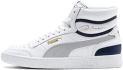 Ralph Sampson Mid Sneakers in Pale White/Grey/Violet, Size 9.5