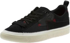 Clyde #REFORM Sneakers in Black/Whisper White/Red, Size 13