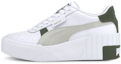 Cali Wedge Mix Women's Sneakers in White/Thyme, Size 10