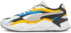 RS-X³ Prism Sneakers in White/Spectra Yellow, Size 8