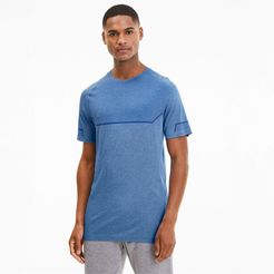 Energy Seamless T-Shirt in Palace Blue Heather, Size S
