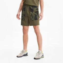 x FIRST MILE Men's Woven Running Shorts in Burnt Olive, Size M