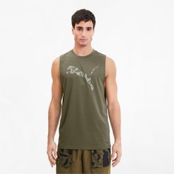 x FIRST MILE Men's Sleeveless Training Tank Top in Burnt Olive, Size S