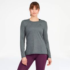Studio Women's Layering Long Sleeve T-Shirt in Medium Grey Heather, Size L
