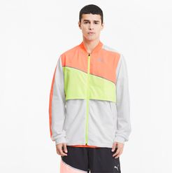 Run Ultra Men's Jacket in Puma White/Nrgy Pch/Fizzy Yellow, Size M