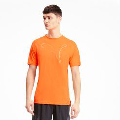 Run Men's Graphic Cat T-Shirt in Ultra Orange, Size L