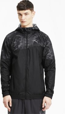 Run Men's Graphic Hooded Jacket in Black, Size L