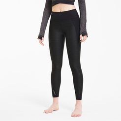 Studio Metallic Women's 7/8 Leggings in Black, Size XL