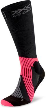 by X-BIONIC® Run Triple Helix Long Socks in Black/Pink Alert, Size 6.5-8