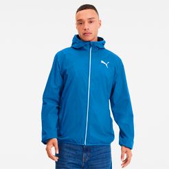 Essentials Men's Solid Windbreaker Jacket in Palace Blue, Size L