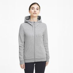 Modern Basics Women's Full Zip Hoodie in Light Grey Heather, Size XS