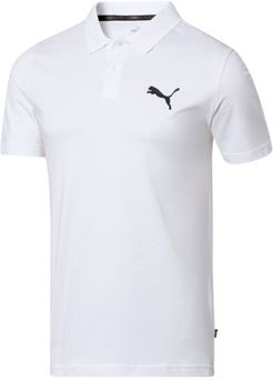 Essentials Men's Jersey Polo Shirt in White, Size M