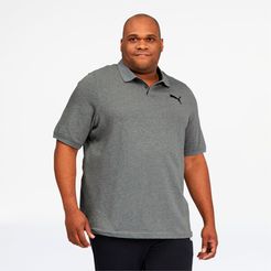 Essentials Men's Pique Polo Shirt BT in Medium Grey Heather, Size 4XL