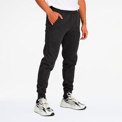 Essentials Men's Logo Sweatpants in Dark Grey Heather/Black, Size L