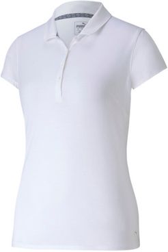 Fusion Women's Polo Shirt in Bright White, Size XL