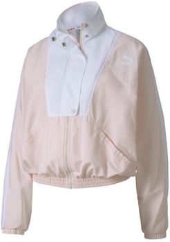 Tailored for Sport Women's Track Jacket in Rosewater, Size XL