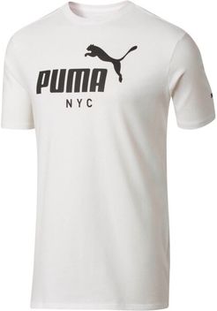 NYC PUMA Logo Men's T-Shirt in White, Size S