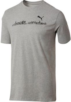 NYC Skyline Men's T-Shirt in Medium Grey Heather, Size 3XL