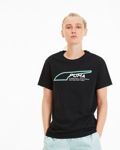 Evide Formstrip Women's T-Shirt in Black, Size M