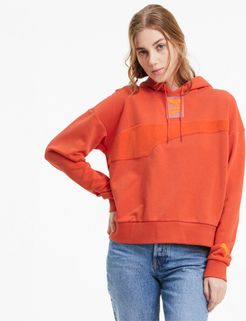 Evide Women's Hoodie in Paprika, Size M