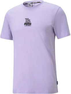 x MR DOODLE Men's Relaxed T-Shirt in Purple Rose, Size S