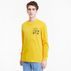 Club Men's Long Sleeve T-Shirt in Spectra Yellow, Size L