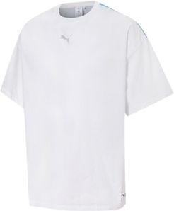 x LIU WEN Women's Graphic T-Shirt in White/Ocean, Size XXS