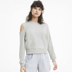 T7 2020 Fashion Women's Crewneck Sweatshirt in Grey/Violet, Size XS