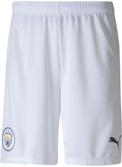 Manchester City FC Men's Replica Shorts in White/Peacoat, Size XL