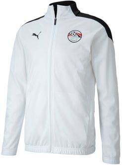 Egypt Men's Stadium Jacket in Black/White, Size XXL