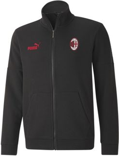 AC Milan ftblCulture Men's Track Jacket in Black/Tango Red, Size L