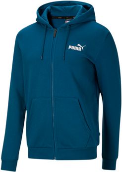 Essentials Men's Hooded Fleece Jacket in Digi/Blue, Size S