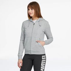 Essentials Women's Hooded Jacket in Light Grey Heather/Cat, Size XS