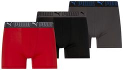 Training Fit Boxers 3 Pack in Red/Grey, Size XL