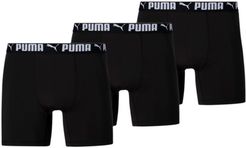 Athletic Men's Boxer Briefs 3 Pack in Black/White, Size S