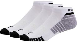 Low Cut Socks 3 Pack in White/Black, Size 10-13