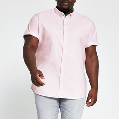 Mens Big & Tall light pink slim fit Oxford shirt