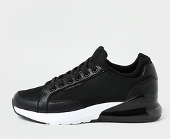 Mens Black bubble sole lace up runners