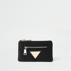 Black RI mini zip pouch purse
