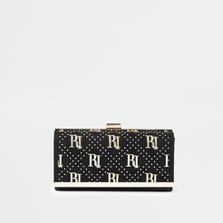 Black RI studded cliptop purse