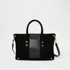 Black RI Studio soft leather tote handbag