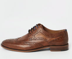 Mens Brown leather lace-up brogues