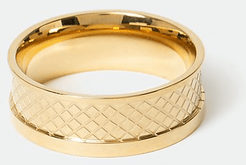 Mens Gold colour celtic swirl ring