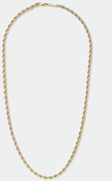 Mens Gold colour rope twist chain necklace