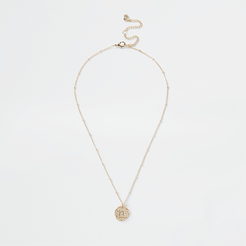 Gold Gemini Horoscope Coin Necklace