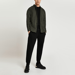 Mens Green buffalo check long sleeve shirt