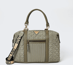 Green RI quilted holdall bag