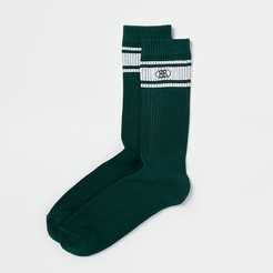 Mens Green RR stripe socks